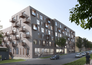 Boligkontoret bygger 131 boliger til PhD studerende ved Katrinebjerg i Aarhus.