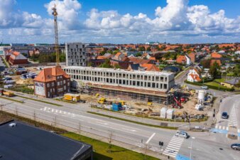 Den 1.200 kvm store Netto-butik kommer til at ligge i ejendomsprojektet Teglværkskvarteret ved Gammelby Ringvej i Esbjerg. Foto: PR
