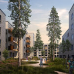 Med boligprojektet ’Lynghaven’ vil Balder bygge 184 lejeboliger i byudviklingsområdet Nærheden i Høje-Taastrup Kommune. Illustration: Dissing+Weitling Architecture
