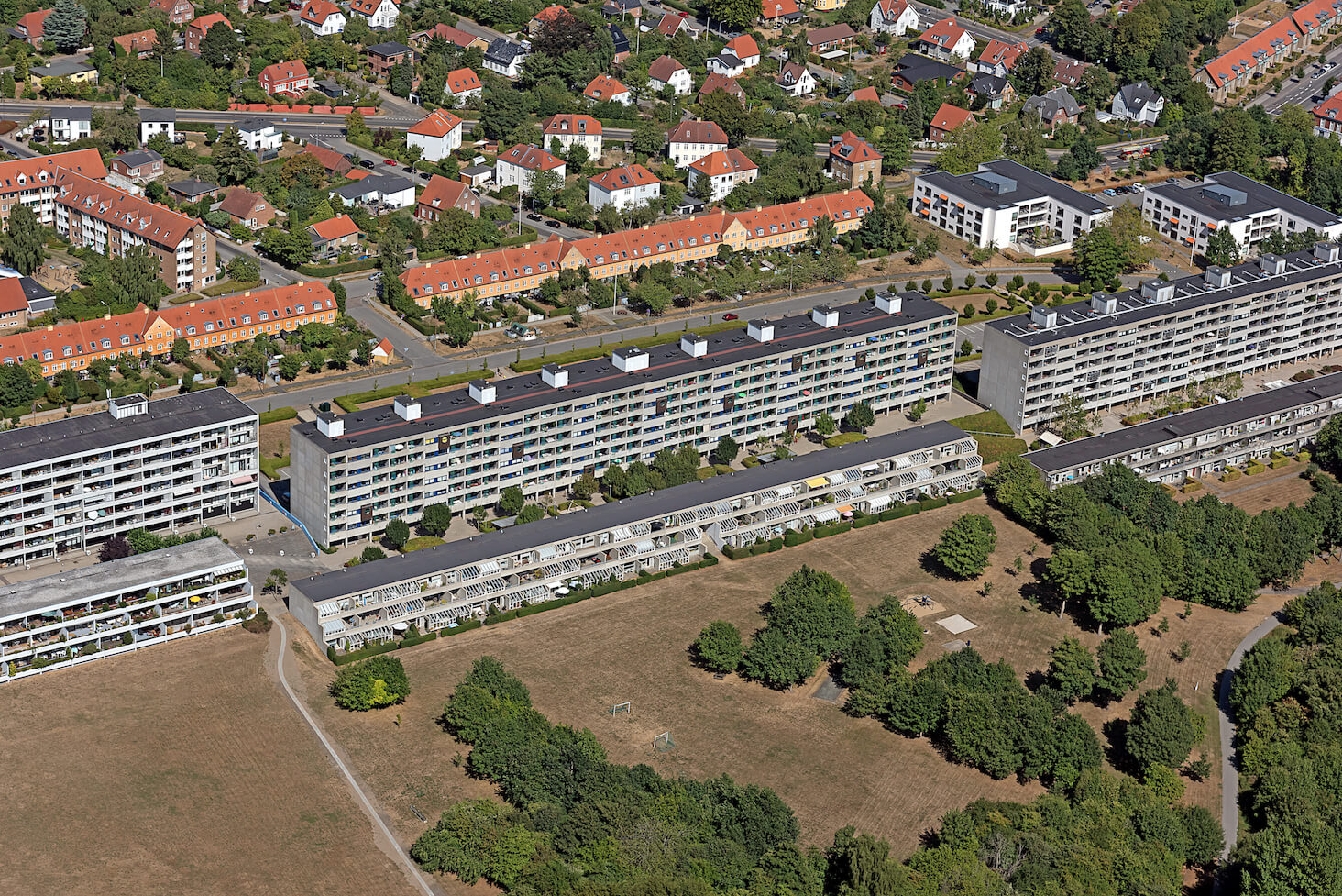 Vestervang er en boligbebyggelse nord for Botanisk Have og Den Gamle By i Aarhus. Foto: Colliers